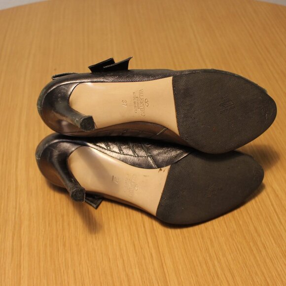 Silver Valentino Heels 37 - Picture 6 of 7